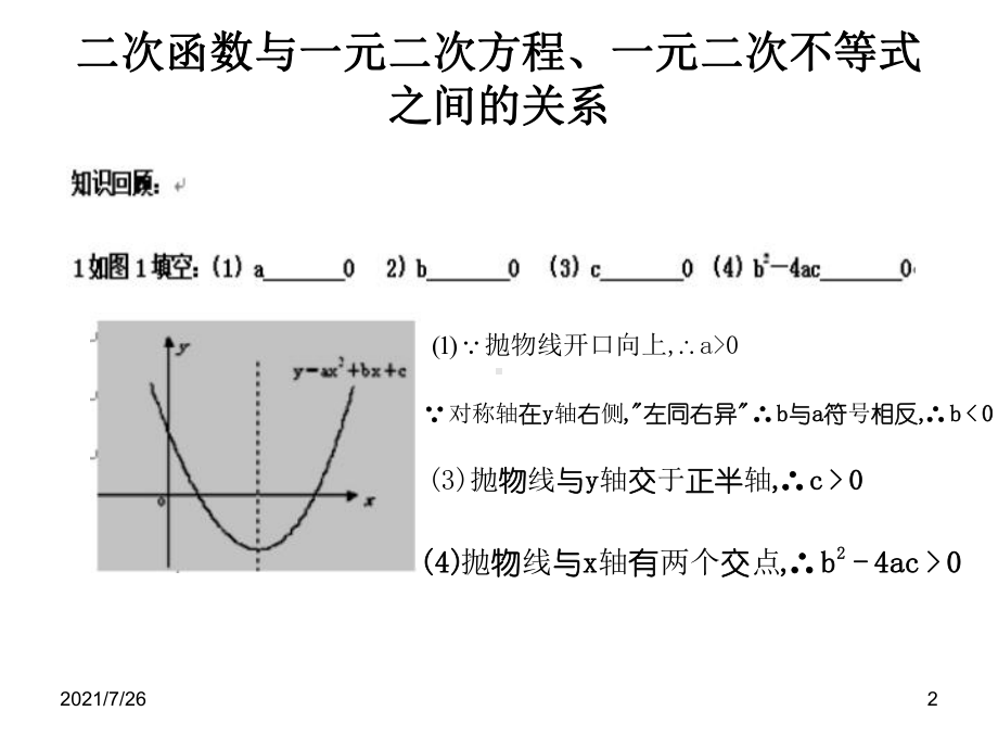 (整理)二次函数与一元二次方程不等式关系课件.pptx_第2页