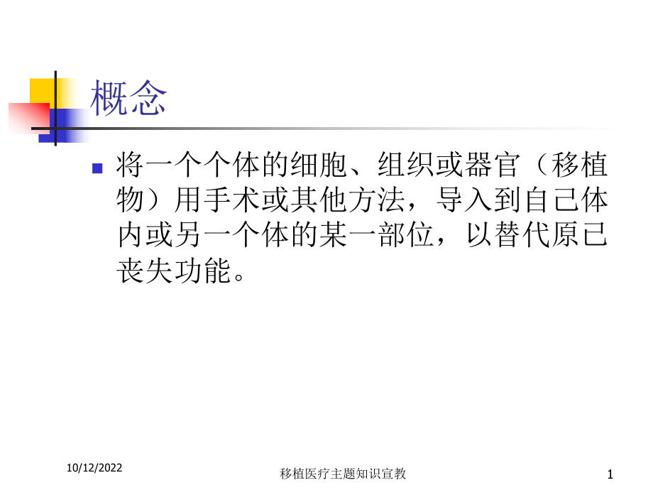 移植医疗主题知识宣教培训课件.ppt_第1页