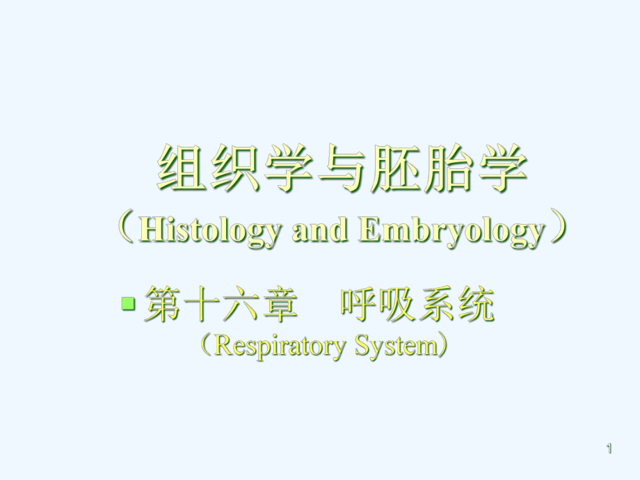 组织学与胚胎学—呼吸系统-课件.ppt_第1页