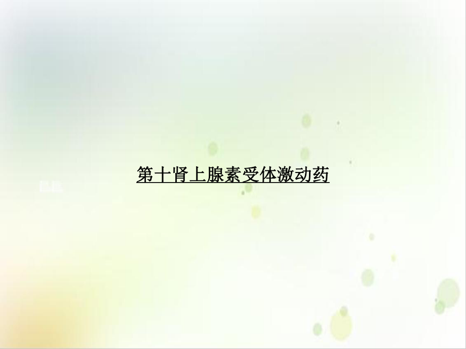 第十肾上腺素受体激动药课件1.ppt_第1页