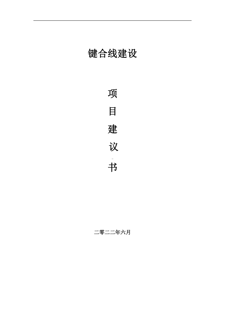 键合线项目建议书（写作模板）.doc_第1页