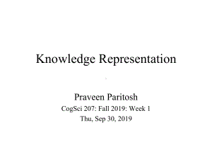 Knowledge-Representation--Cognitive-Science-at-Northwestern知识表示在西北认知科学课件.ppt--（课件中不含音视频）