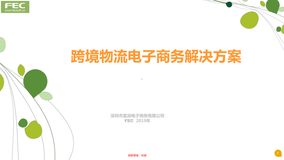 FEC富润互联网+跨境物流电商解决的方案.ppt_第1页