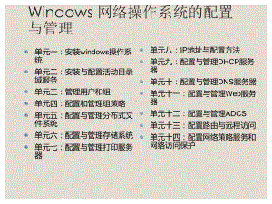 Windows网络操作系统配置与管理单元二任务2：安装RODC只读域控制器课件.ppt