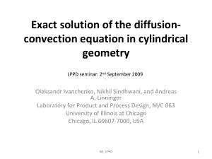 Exact-solution-of-the-diffusionconvection-equation-in-在对流扩散方程精确解课件.ppt