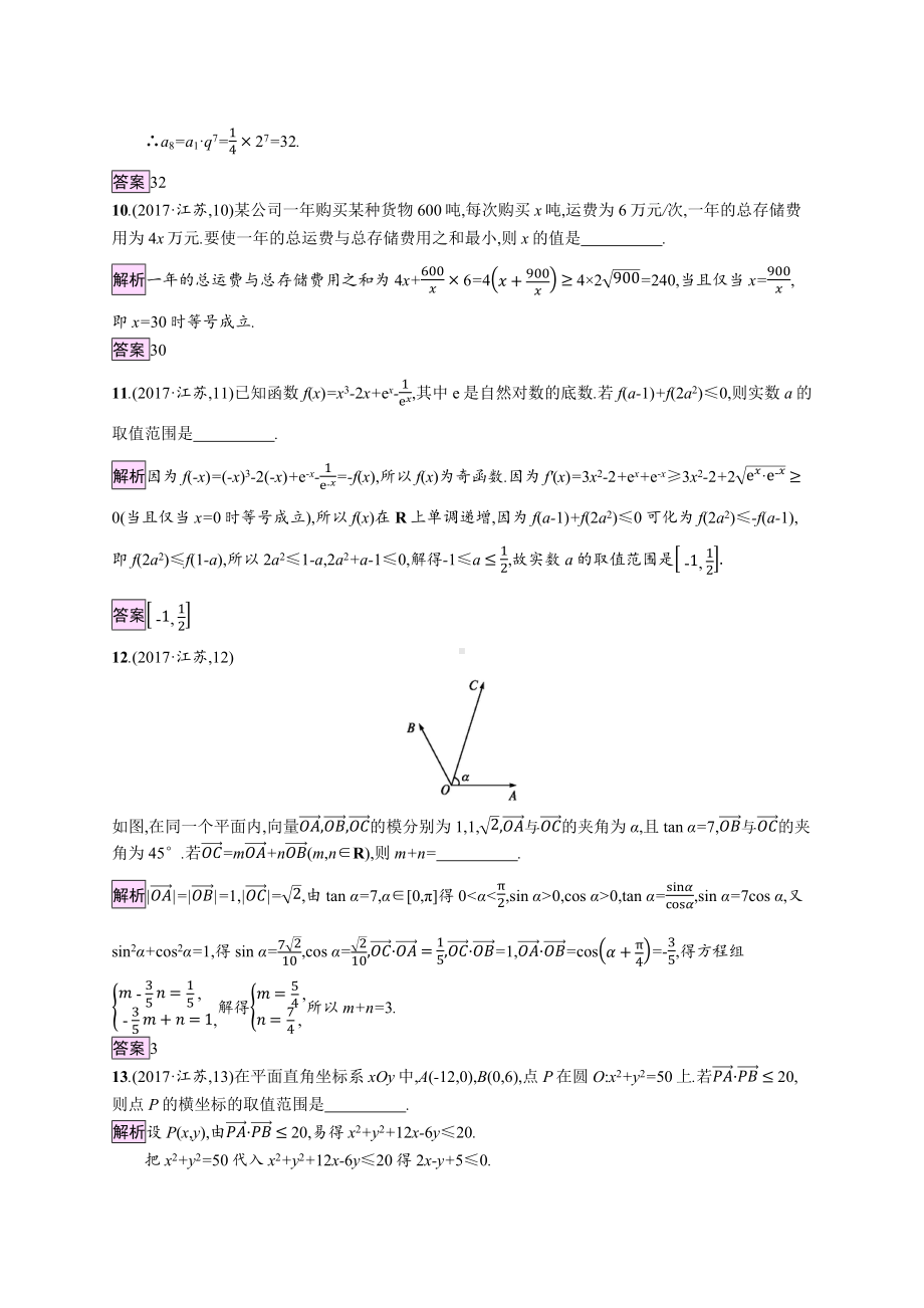 2017年普通高等学校招生全国统一考试数学(江苏卷).docx_第3页