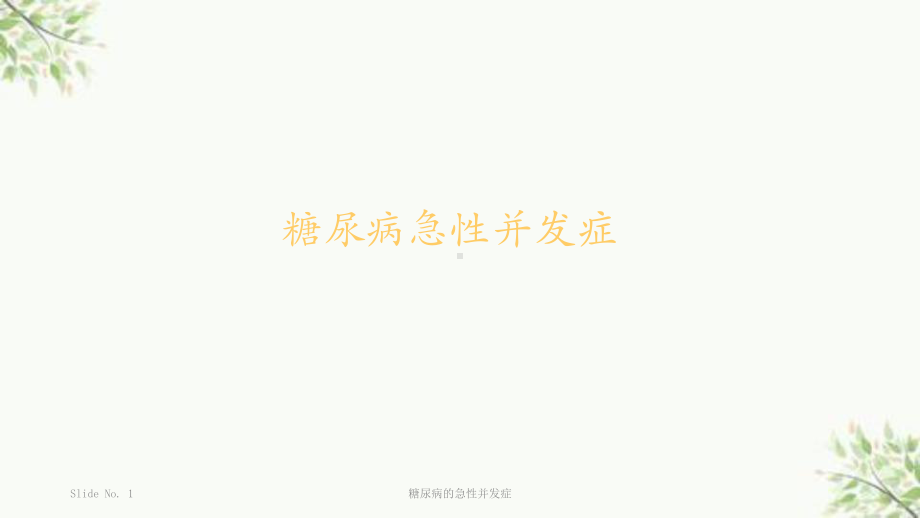 糖尿病的急性并发症课件.ppt_第1页