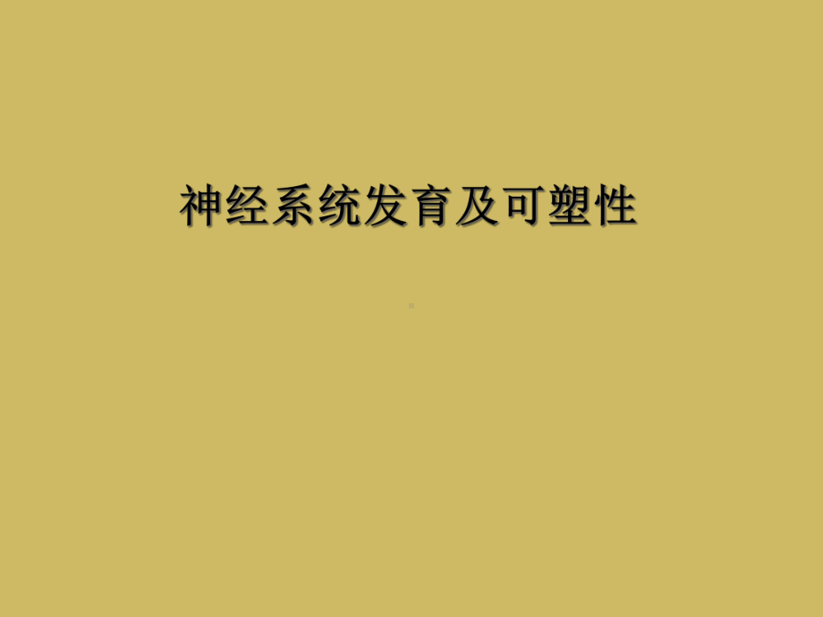 神经系统发育及可塑性课件.ppt_第1页