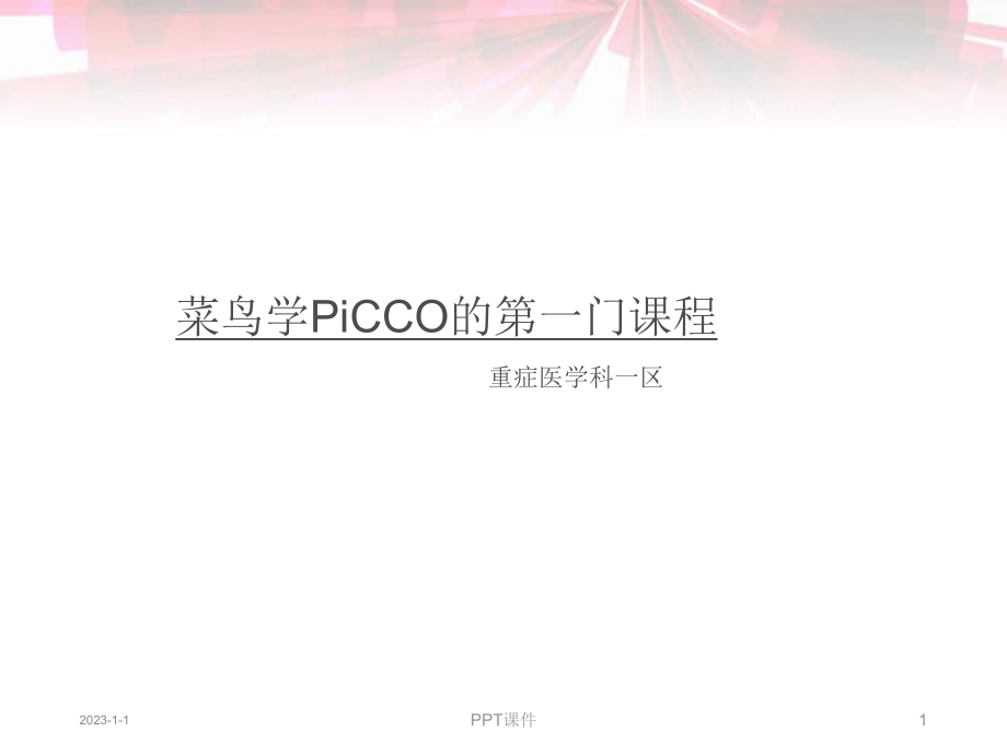 PiCCO快速入门-课件.ppt_第1页