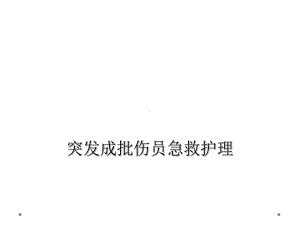 突发成批伤员急救护理课件.ppt