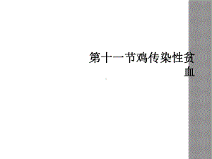 十一节鸡传染性贫血课件.ppt