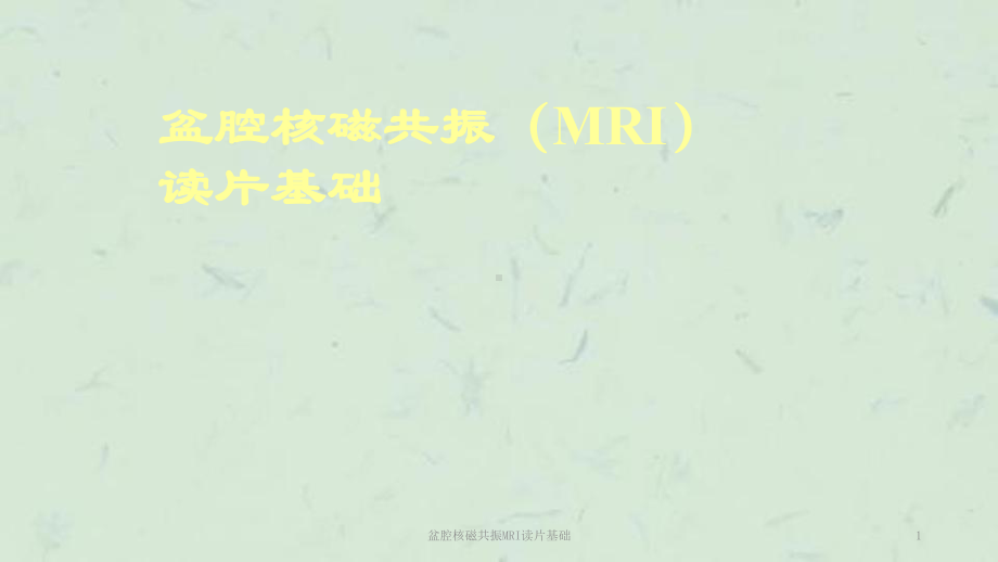 盆腔核磁共振MRI读片基础课件.ppt_第1页