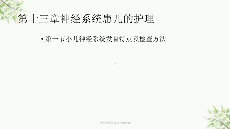 神经系统疾病患儿的护理课件.ppt_第1页