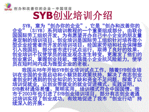 SYB创业培训课件.ppt