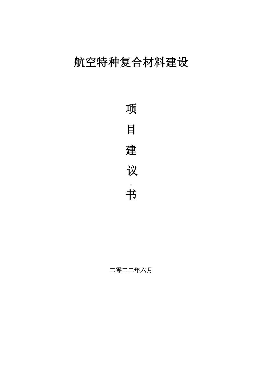 航空特种复合材料项目建议书（写作模板）.doc_第1页