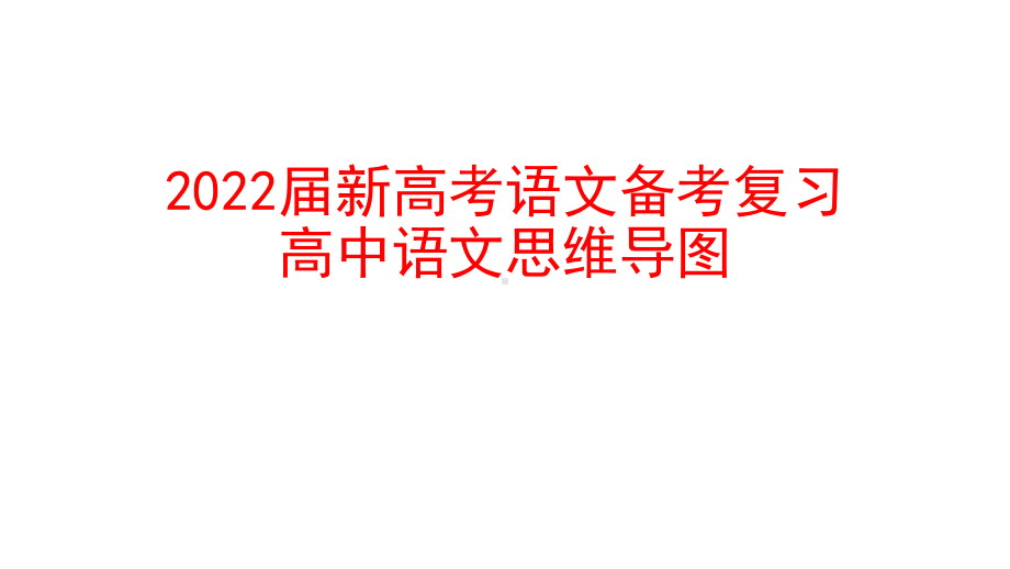 2022届新高考语文备考复习-高中语文思维导图课件.pptx_第1页