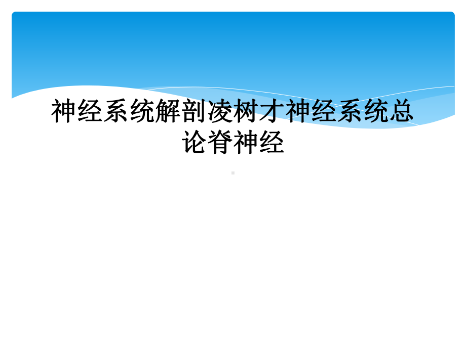 神经系统解剖凌树才神经系统总论脊神经课件.ppt_第1页