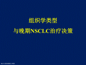 组织学类型对晚期NSCLC治疗决策的影响课件.ppt