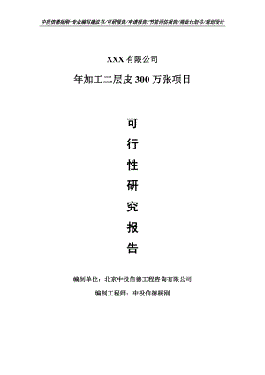 年加工二层皮300万张项目可行性研究报告建议书.doc