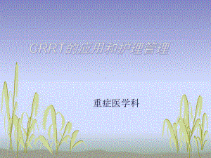 crrt的应用和护理-课件.ppt