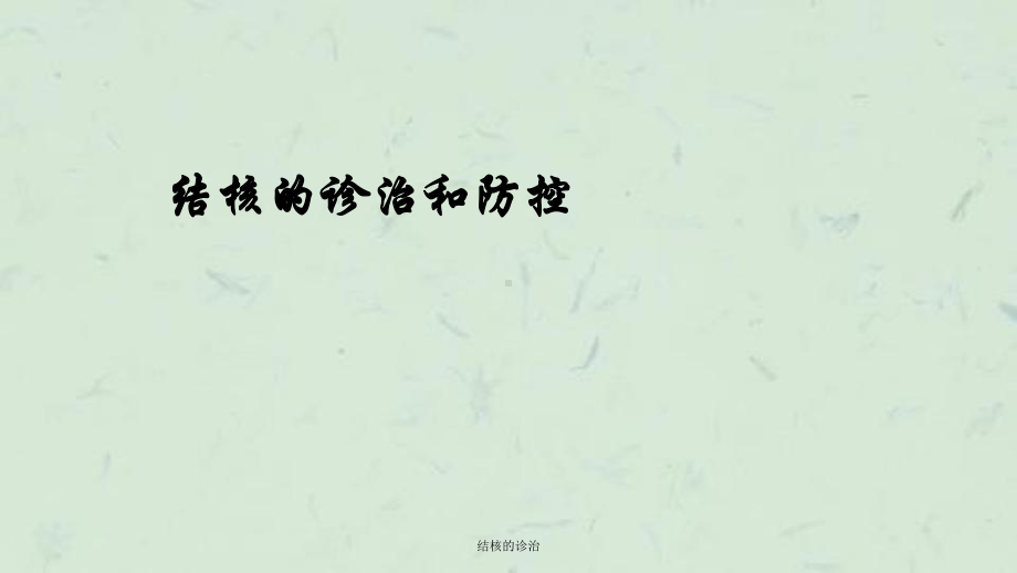 结核的诊治课件.ppt_第1页