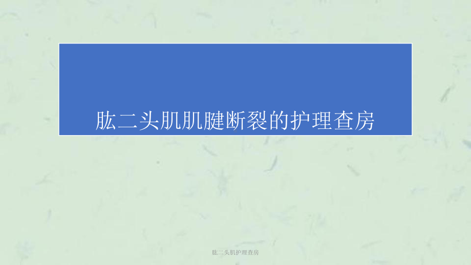 肱二头肌护理查房课件.pptx_第1页