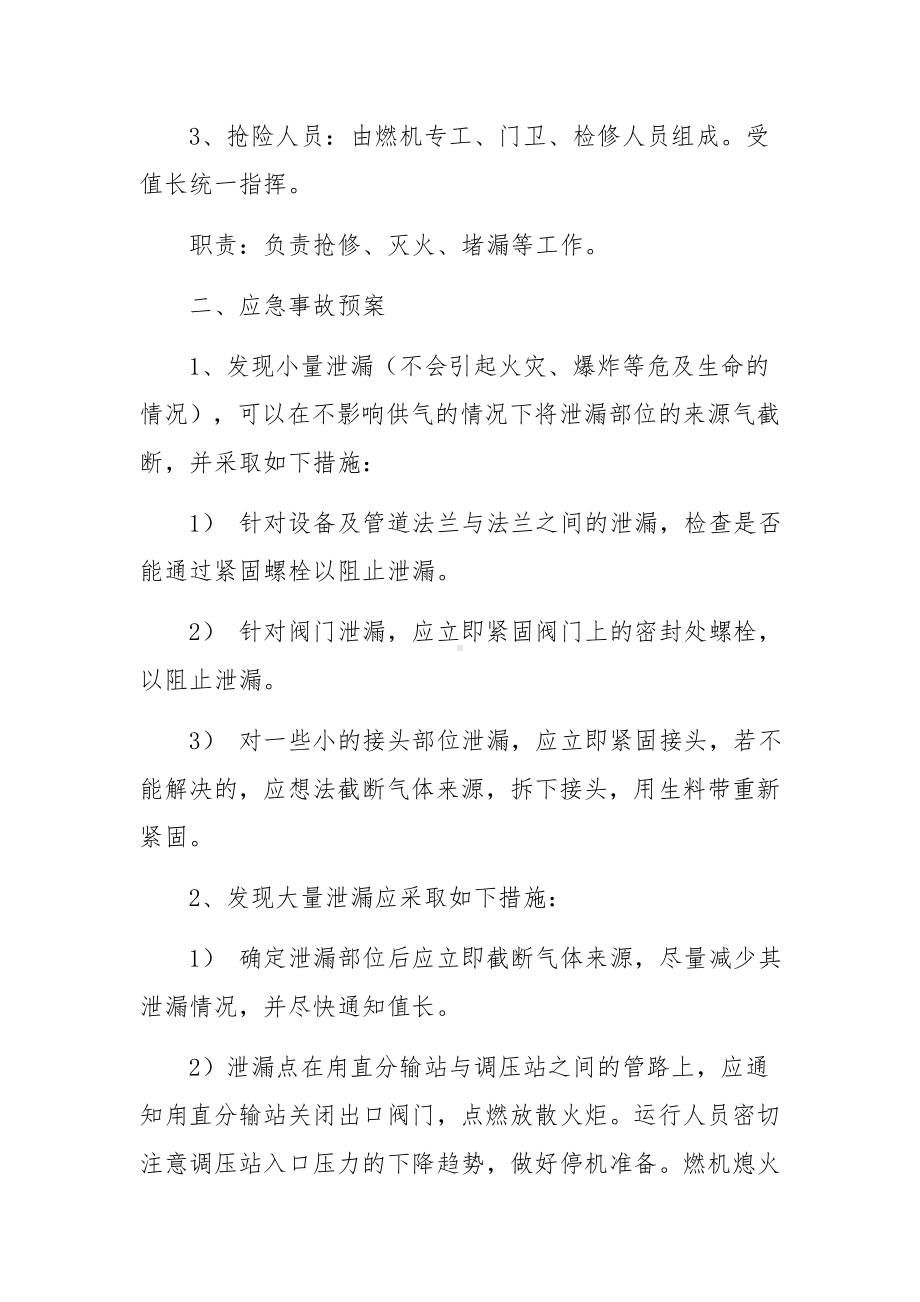 天然气公司安全生产应急预案.docx_第2页