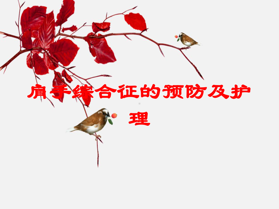 肩手综合征的预防及护理培训课件.ppt_第1页