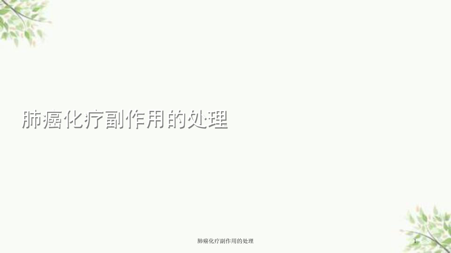 肺癌化疗副作用的处理课件.ppt_第1页