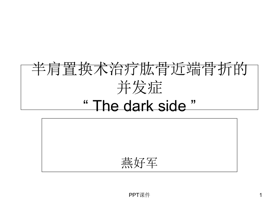 肱骨近端骨折的并发症和后遗症-课件.ppt_第1页