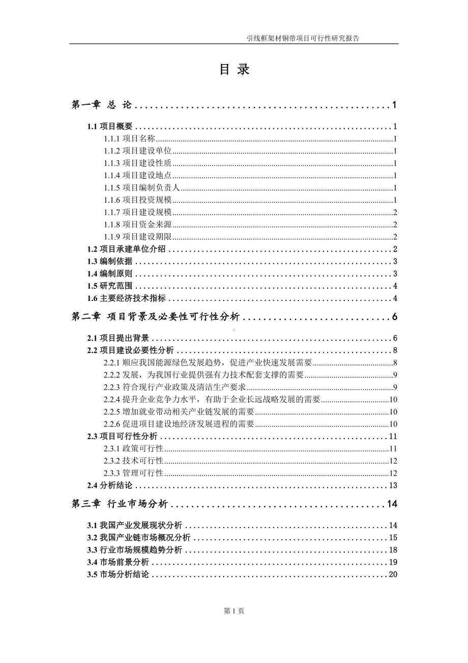 引线框架材铜带项目可行性研究报告-申请建议书用可修改样本.doc_第2页