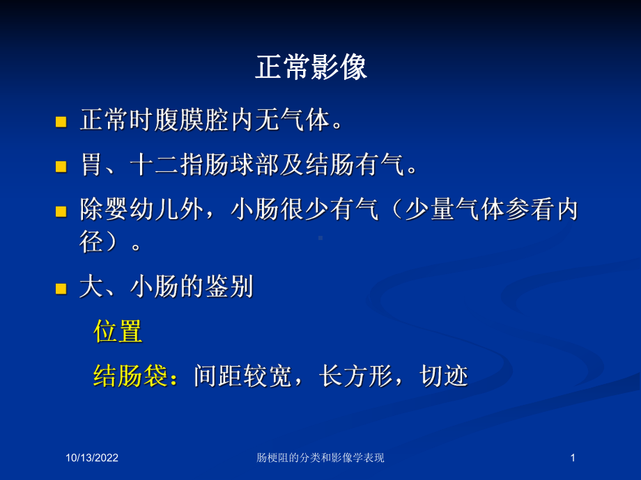 肠梗阻的分类和影像学表现培训课件.ppt_第1页