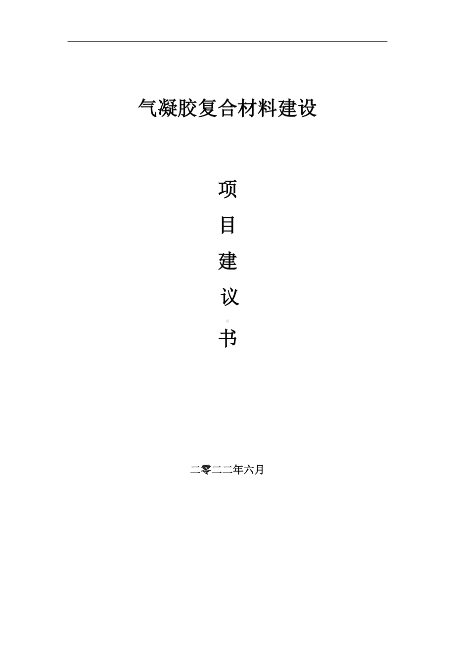 气凝胶复合材料项目建议书（写作模板）.doc_第1页