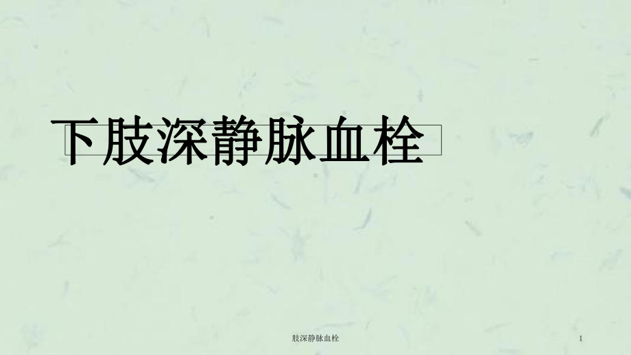 肢深静脉血栓课件.ppt_第1页