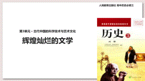 人教版高中历史必修3课件-辉煌灿烂的文学课件(历史人教必修三).ppt