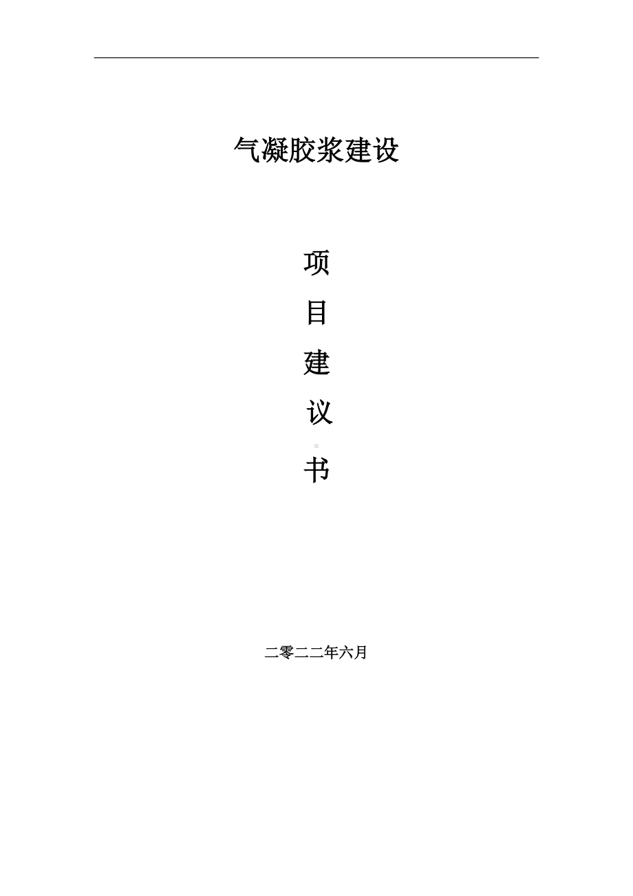 气凝胶浆项目建议书（写作模板）.doc_第1页