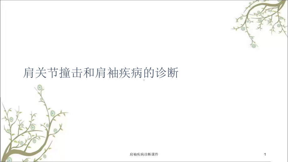 肩袖疾病诊断课件.ppt_第1页