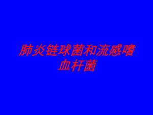 肺炎链球菌和流感嗜血杆菌培训课件.ppt