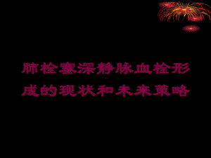 肺栓塞深静脉血栓形成的现状和未来策略培训课件.ppt