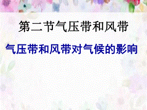 人教版高中地理必修一第二章第二节气压带和风带-课件(共51张).ppt