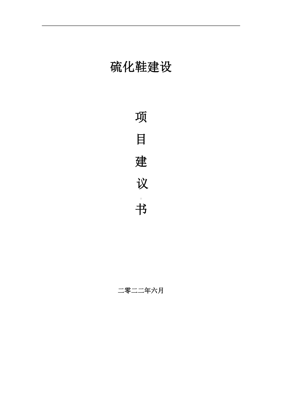 硫化鞋项目建议书（写作模板）.doc_第1页