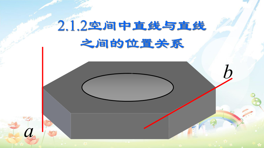 人教版高中数学必修二空间中直线与直线之间的位置关系模板课件.ppt_第1页