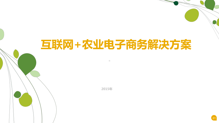 XX互联网+农业电子商务解决方案.pptx_第1页