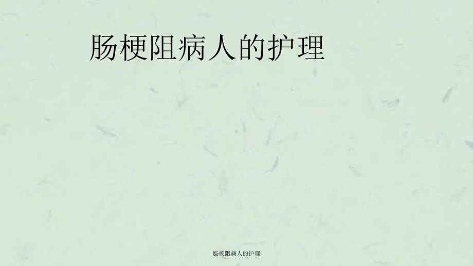 肠梗阻病人的护理课件.ppt_第1页