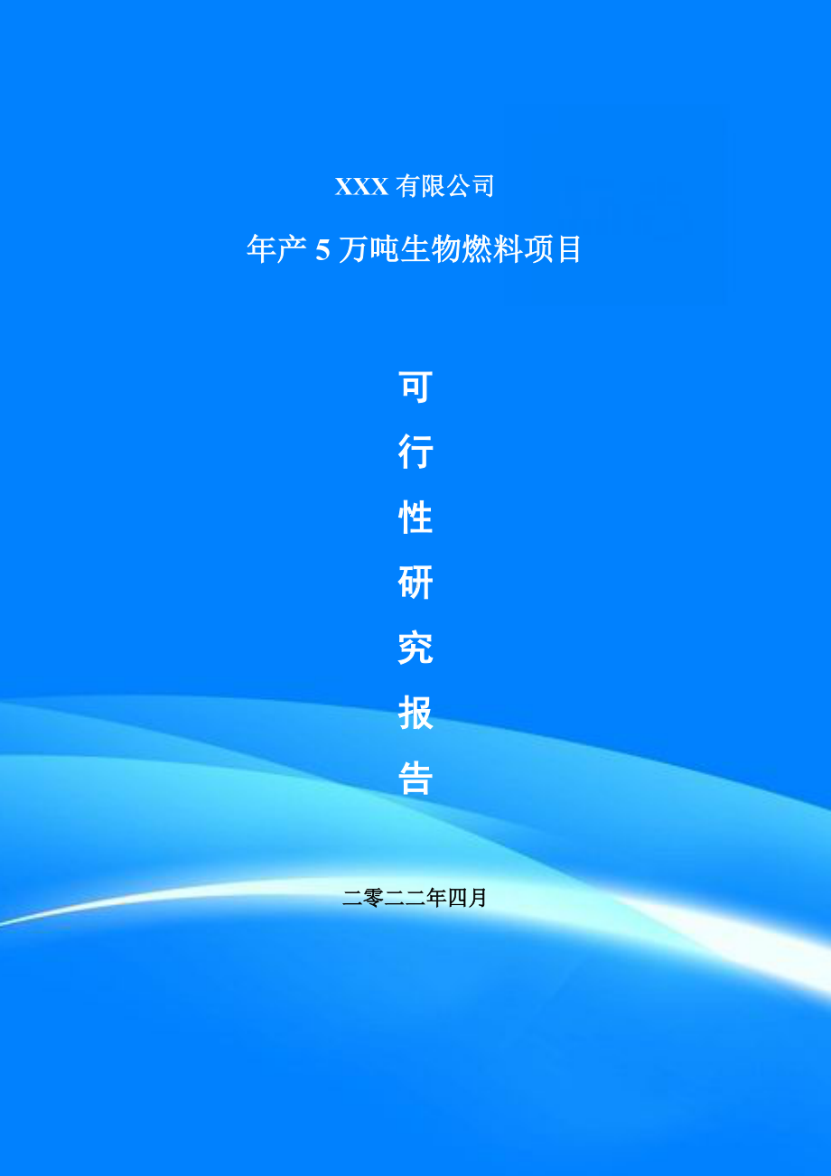 年产5万吨生物燃料项目可行性研究报告建议书.doc_第1页