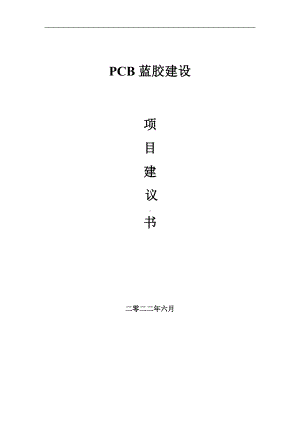 PCB蓝胶项目建议书（写作模板）.doc