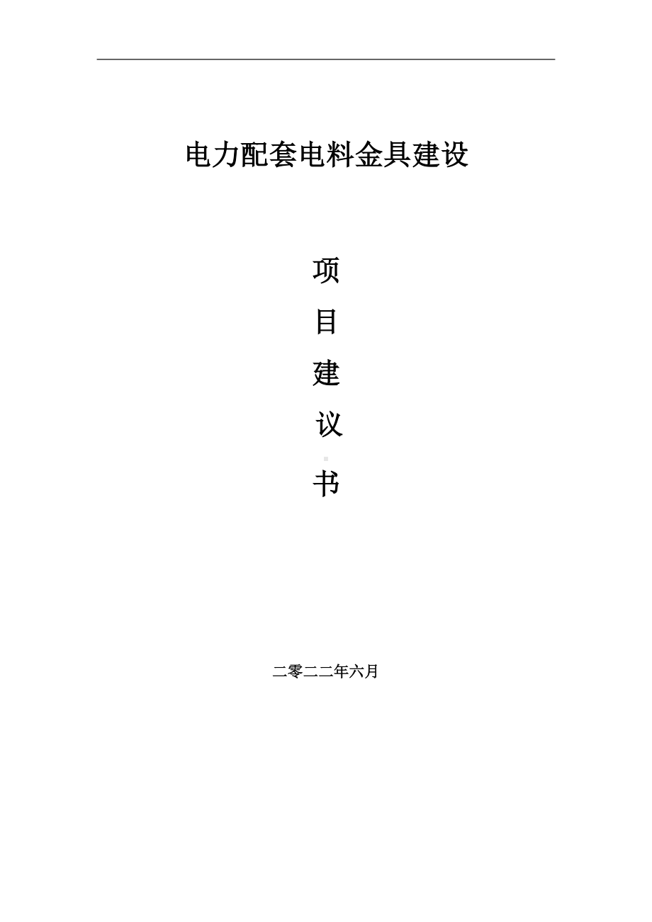 电力配套电料金具项目建议书（写作模板）.doc_第1页