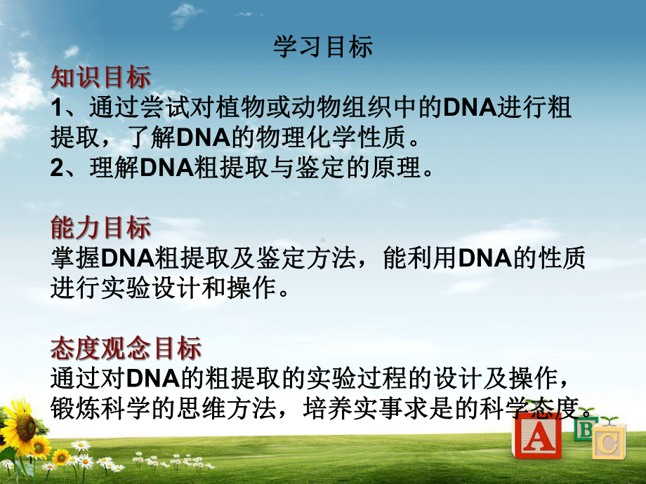 （人教版）生物选修一：5-1《DNA的粗提取与鉴定》课件.ppt_第3页