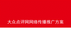 大众点评网网络传播推广方案.ppt