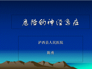 危险神经急症新建-Microsoft-PowerPoint-演示文稿讲义课件.ppt